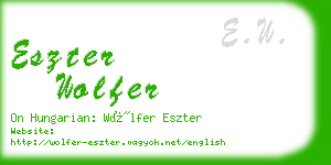 eszter wolfer business card